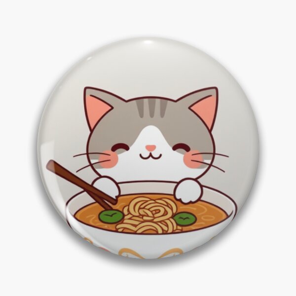 Item preview,  Cute Ramen Noodle in Cat Bowl Vector Illustration designed and sold by hjian8219.