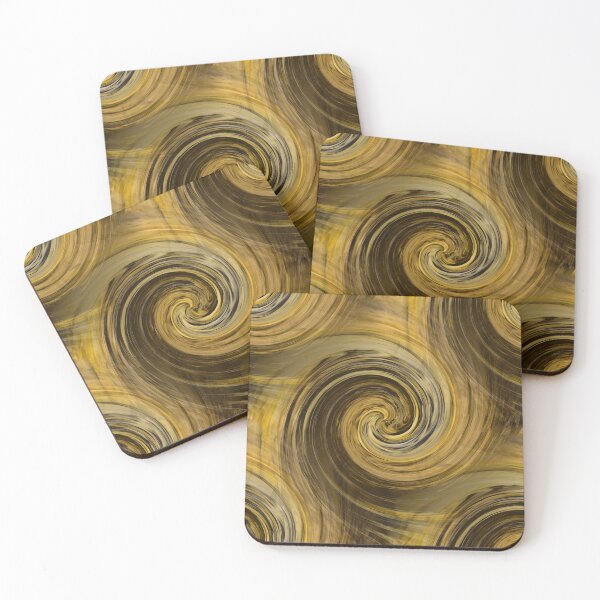 Item preview, Retro Wave Spiral Pattern in Amber Brown designed and sold by Artistestella.
