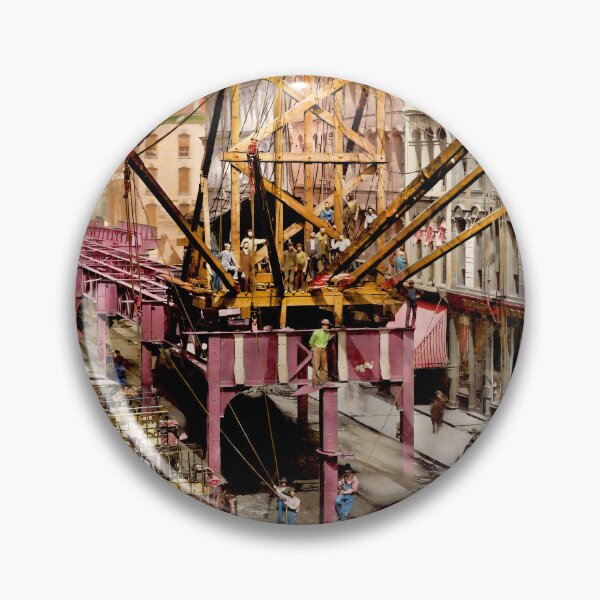 Item preview, City - Chicago, IL - Construction of CTA tracks in Chicago 1895 designed and sold by Mike Savad Photography.