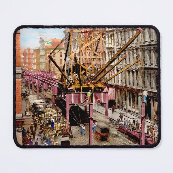 Item preview, City - Chicago, IL - Construction of CTA tracks in Chicago 1895 designed and sold by Mike Savad Photography.