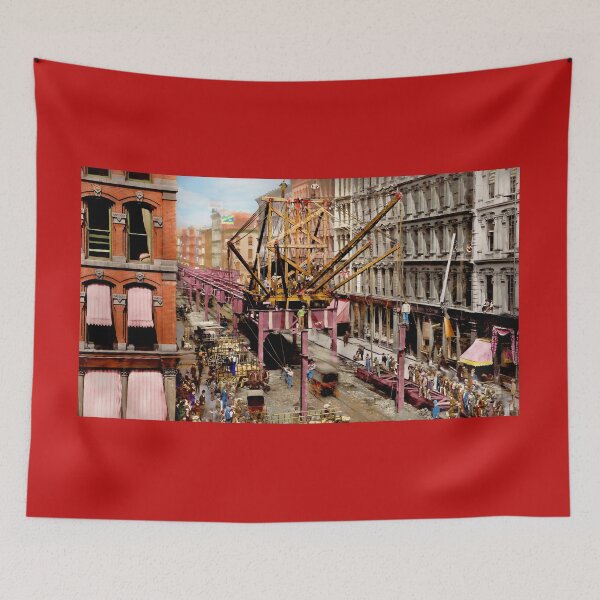 Item preview, City - Chicago, IL - Construction of CTA tracks in Chicago 1895 designed and sold by Mike Savad Photography.