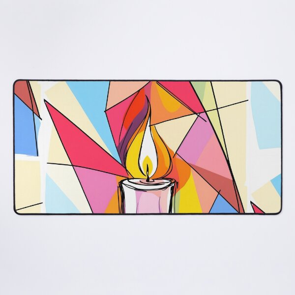 Item preview, Stained Glass Candlelight - Vibrant Abstract Design designed and sold by ArtComixHaven.