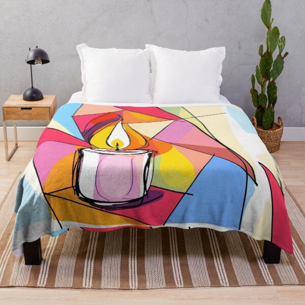 Item preview, Stained Glass Candlelight - Vibrant Abstract Design designed and sold by ArtComixHaven.