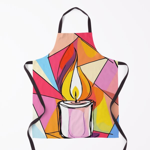 Item preview, Stained Glass Candlelight - Vibrant Abstract Design designed and sold by ArtComixHaven.