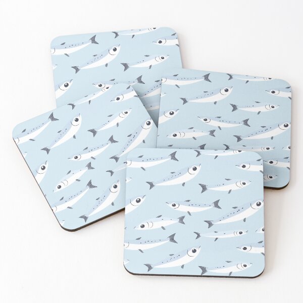 Item preview, Sardines Baby Blue Pattern designed and sold by sheprint.