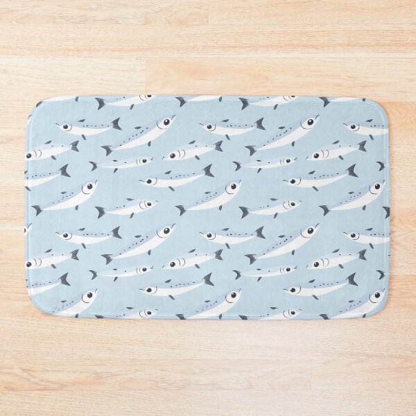 Item preview, Sardines Baby Blue Pattern designed and sold by sheprint.