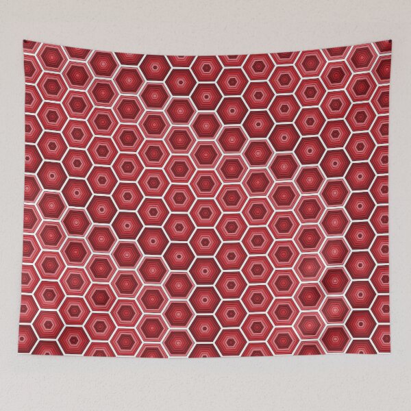 Item preview, Red Hexagons designed and sold by Lindsey Popejoy.
