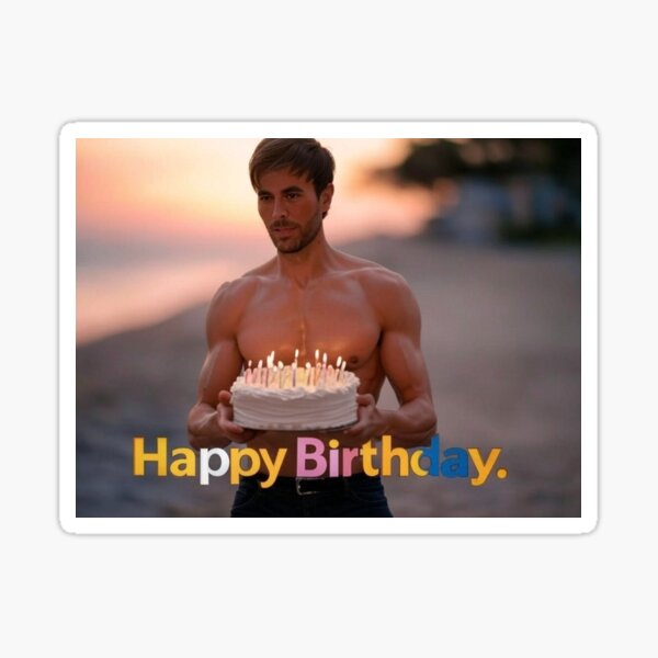 Item preview, Enrique Iglesias Birthday Cake  designed and sold by Aryabek.
