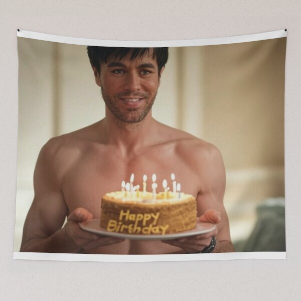 Item preview, Enrique Iglesias Happy Birthday Cake Card designed and sold by Aryabek.