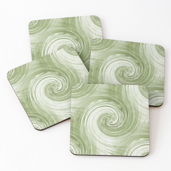 Item preview, Retro Wave Spiral Pattern in Green designed and sold by Artistestella.