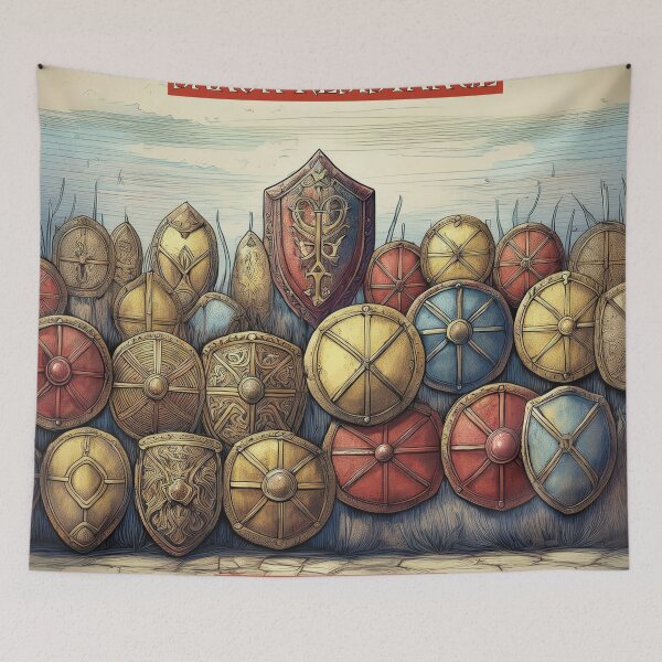 Item preview, Saxon shield wall print designed and sold by Places In Time.
