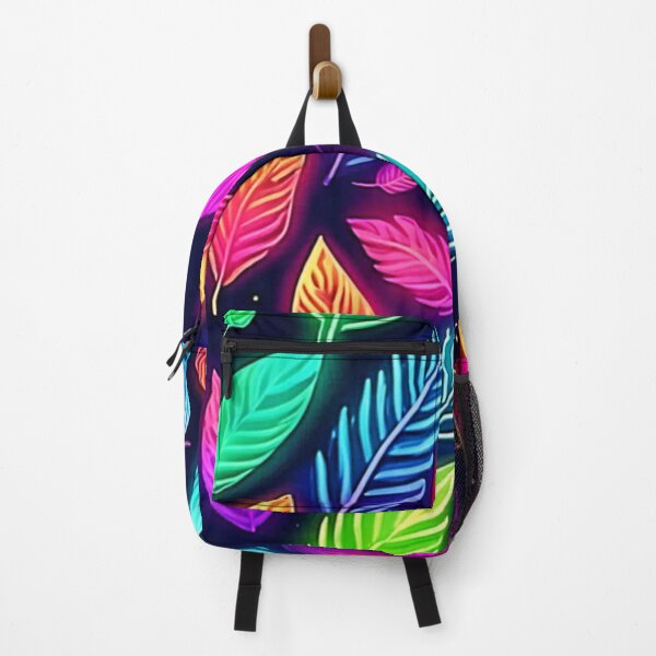 Item preview, Neon Leaves in Vibrant Glow Art designed and sold by Health And Fitness Posts e-Store.