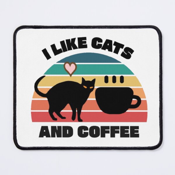 Item preview, Cute "I Love Cats and Coffee" Printed T-Shirt / Black Cat and Coffee Design Soft, Warm and Stylish | Perfect Gift for Cat Lovers and Coffee Lovers designed and sold by RareTshirtStore.