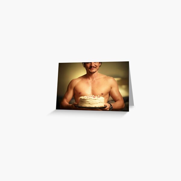 Item preview, Pedro Pascal Shirtless Birthday Cake designed and sold by Aryabek.