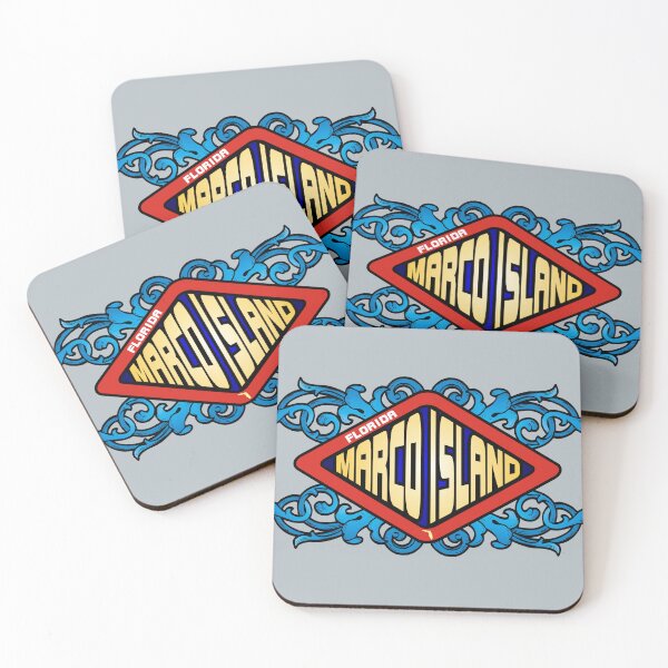 Item preview, Letrero retro con el emblema de Marco Island FL Florida designed and sold by studioss76.