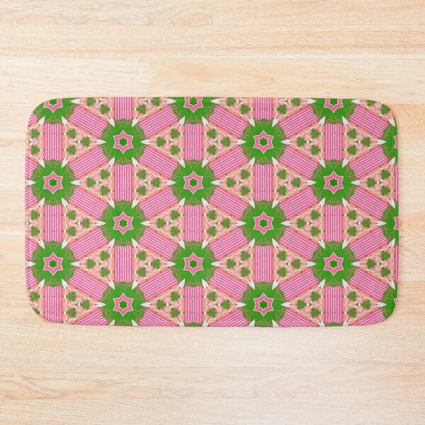 Item preview, Enrejado geométrico en tonos rosa y verde muy elegante designed and sold by SophieClimaArt.
