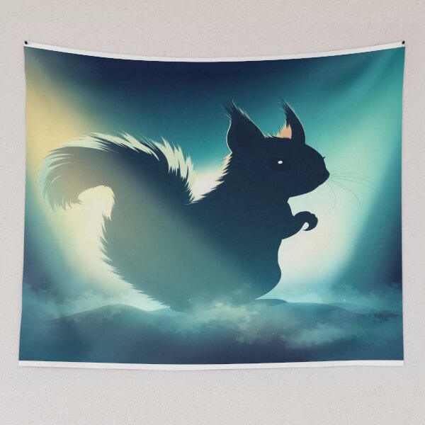 Item preview, Cute squirrel silhouetted against a bright light source.  designed and sold by Zoa220.