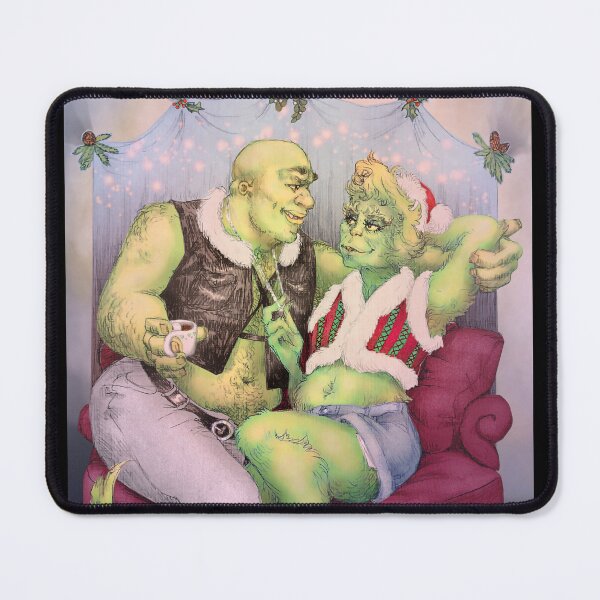 Item preview, Happy Holigay Shrek X Grinch designed and sold by ABIllustrative.