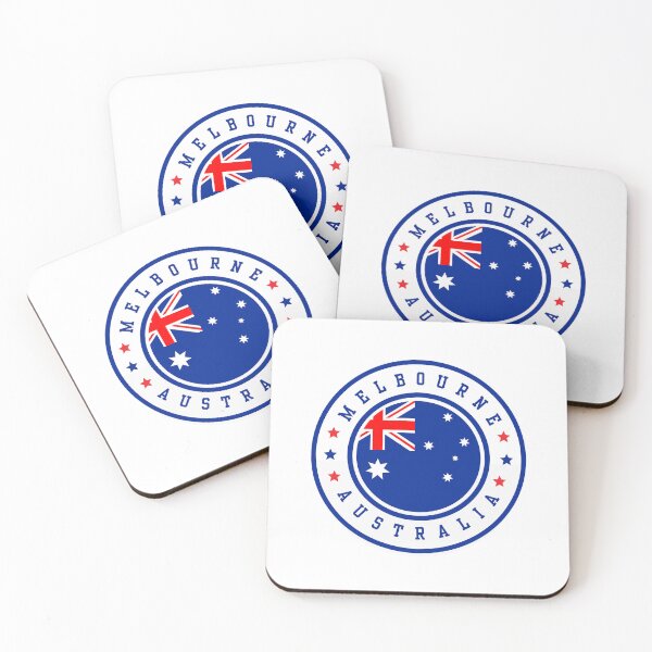 Item preview, Melbourne Australia Flag Badge designed and sold by jeshands.