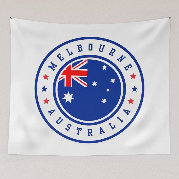Item preview, Melbourne Australia Flag Badge designed and sold by jeshands.