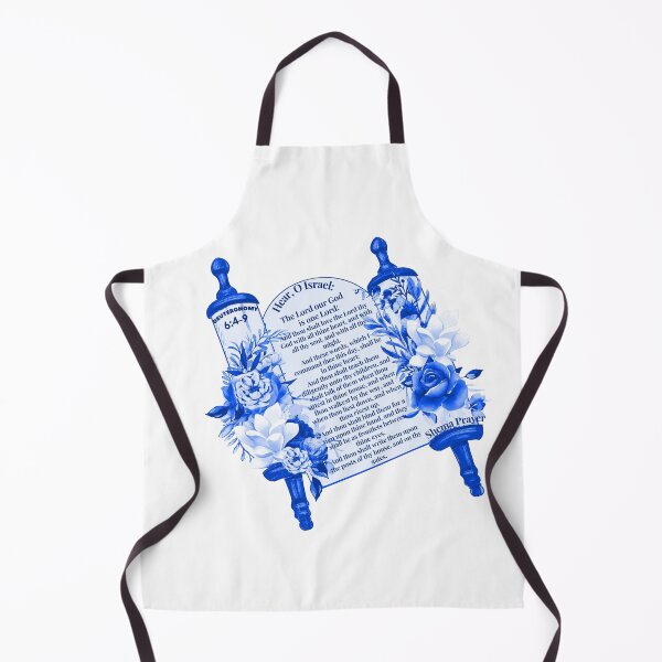 Item preview, Rich Royal Blue Floral Shema Prayer designed and sold by wildwhimsical.