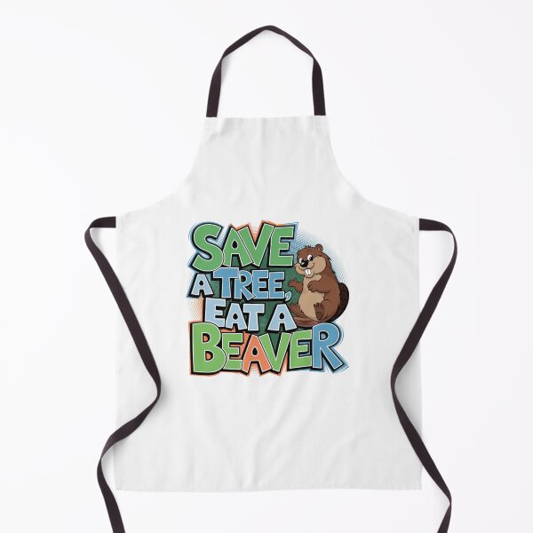 Item preview, Save A Tree, Eat A Beaver Typographic Design designed and sold by Peter Stawicki.