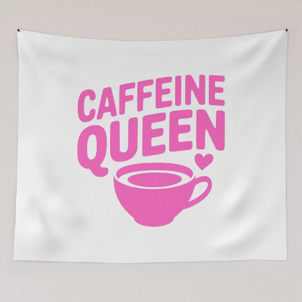 Item preview, Caffeine Queen! Pink Funny Coffee Girly Humor designed and sold by PMCreative.