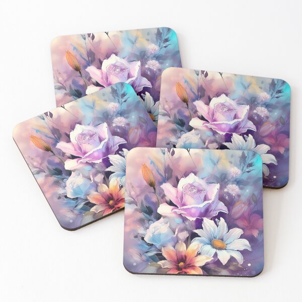 Item preview, A vibrant bouquet of flowers with roses, daisies, lilies, and other blooms, set against a softly lit background, creating a dreamy and ethereal atmosphere designed and sold by homydesign.