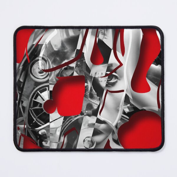 Item preview, "Red future 1" Mixed media artwork without ai art involved,  on multiple layers and red shadow  designed and sold by Red Siri0 Art.