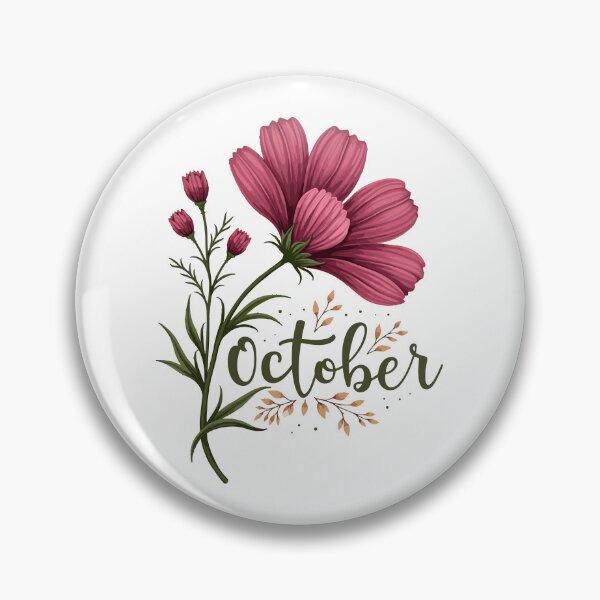 Item preview, October Birthday Cosmos Flower designed and sold by Sew Wonderful Custom Prints.