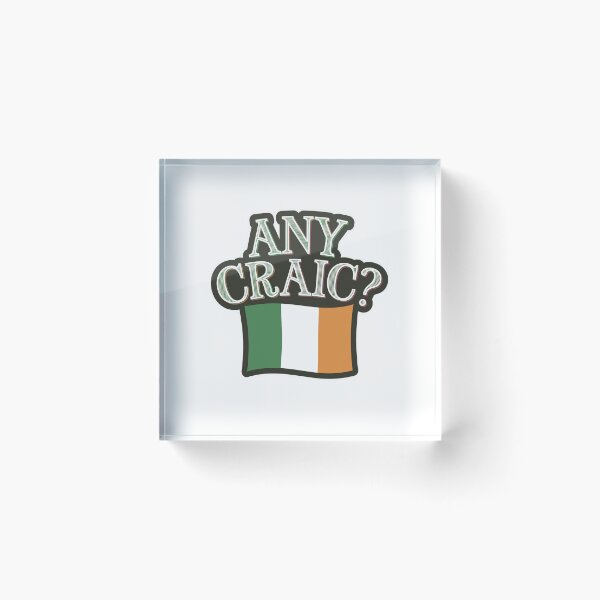 Item preview, Any Craic? Die Cut Irish Flag Design designed and sold by Peter Stawicki.