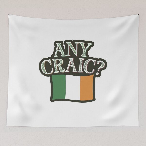 Item preview, Any Craic? Die Cut Irish Flag Design designed and sold by Peter Stawicki.