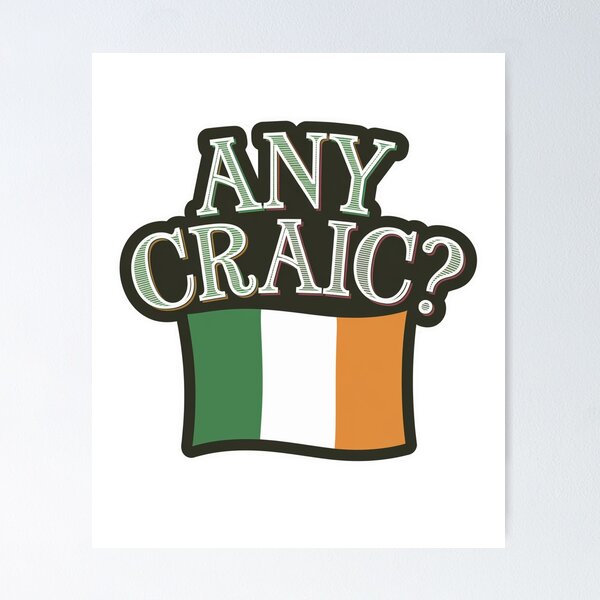 Item preview, Any Craic? Die Cut Irish Flag Design designed and sold by Peter Stawicki.
