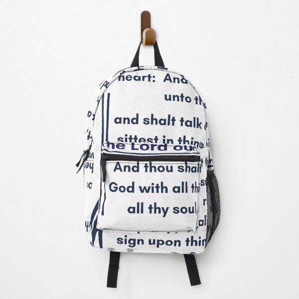 Item preview, Blue Decorative Pillar Shema Prayer designed and sold by wildwhimsical.