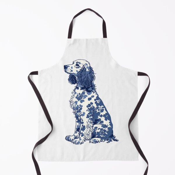 Item preview, Blue Grandmillennial Watercolor Cocker Spaniel Preppy Dog designed and sold by Creative Brat Design Studio.