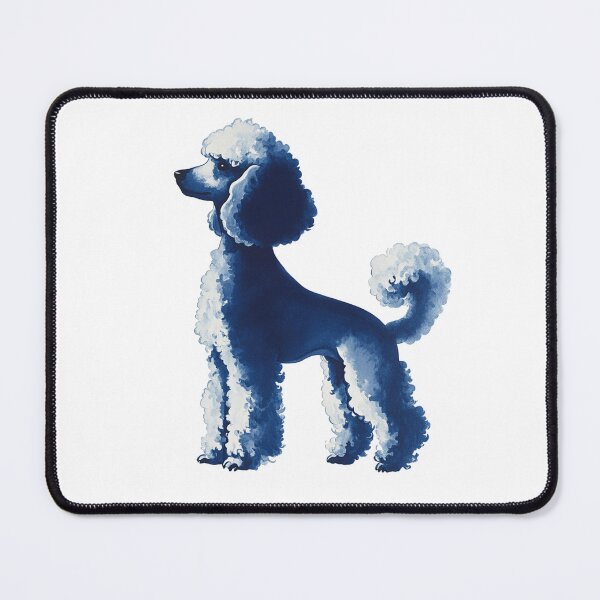 Item preview, Blue Grandmillennial Watercolor Poodle Preppy Dog designed and sold by Creative Brat Design Studio.