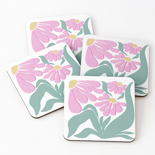 Item preview, Boho Floral Pink Abstract Flowers designed and sold by BeansHotTees.