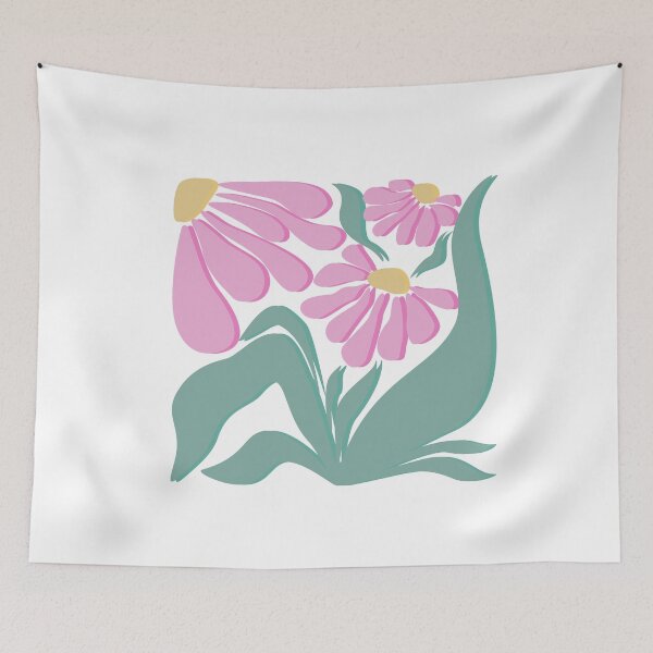 Item preview, Boho Floral Pink Abstract Flowers designed and sold by BeansHotTees.