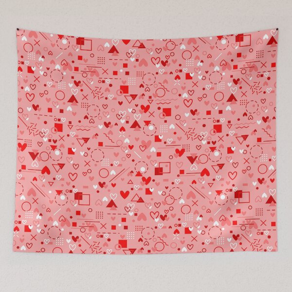 Item preview, heart love vintage valentines 1980s geometric designed and sold by Gossip Rag.