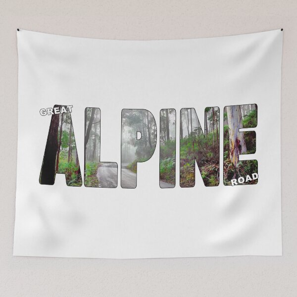 Item preview, GREAT ALPINE ROAD - VIC High Country Australia in Fog Cloud designed and sold by Adam Gormley.
