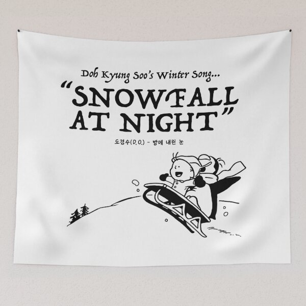 Item preview, 도경수 Doh Kyung Soo '밤에 내린 눈 (Snowfall at Night)' designed and sold by Eldavilora.