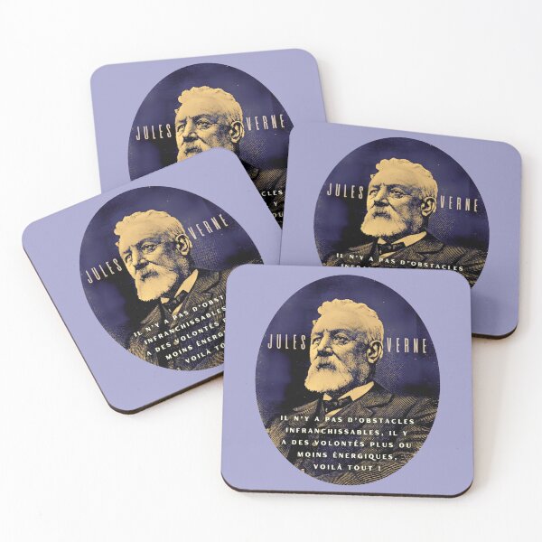 Item preview, Jules Verne quote: il n’y a pas d’obstacles infranchissables, il y a des volontés plus ou moins énergiques, voilà tout ! designed and sold by artbleed.