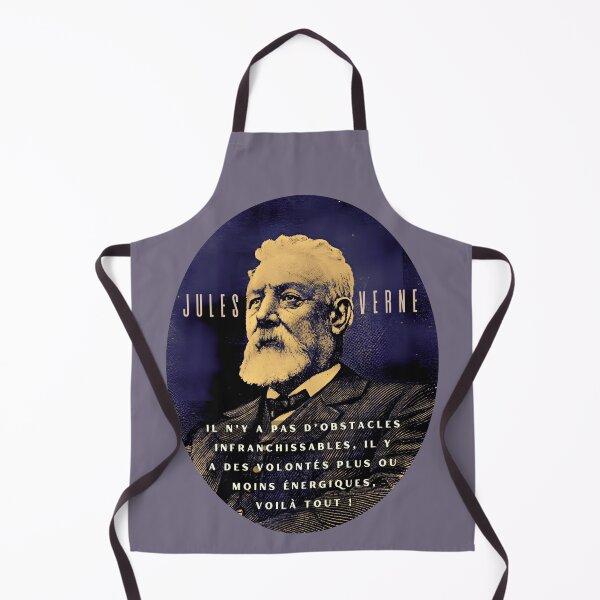 Item preview, Jules Verne quote: il n’y a pas d’obstacles infranchissables, il y a des volontés plus ou moins énergiques, voilà tout ! designed and sold by artbleed.