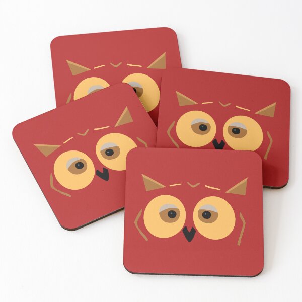 Item preview,  Whimsical Wisdom Owl - Red Background  designed and sold by pen-art-ink.
