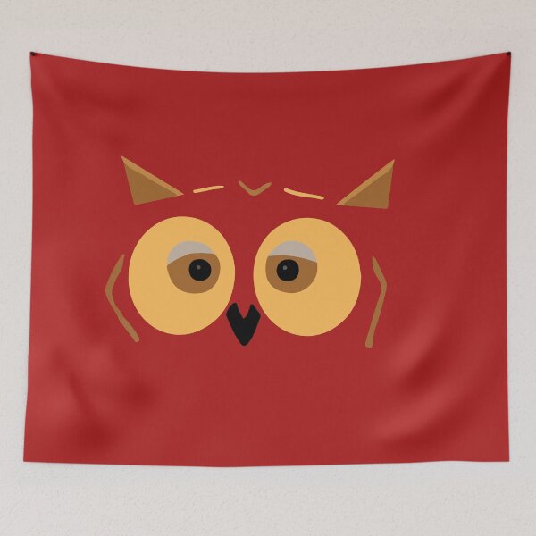 Item preview,  Whimsical Wisdom Owl - Red Background  designed and sold by pen-art-ink.