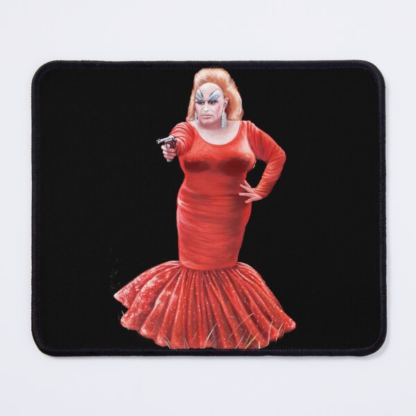 Item preview, Divine in Pink Flamingos, oil on velvet by Jorge Torrones designed and sold by velvetify.com.