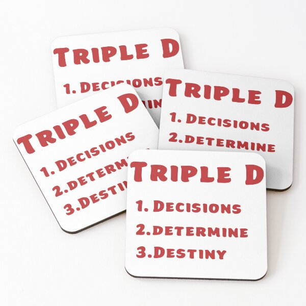Item preview, Triple D: 1. Decisions 2. Determine 3. Destiny!  designed and sold by TShirtCrafters.