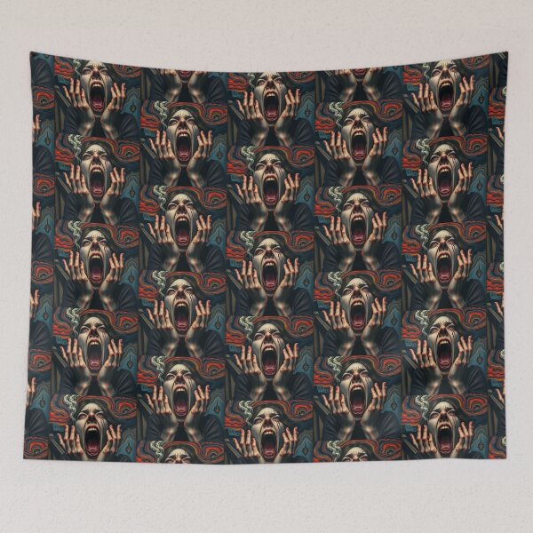 Item preview, Tormented Woman in a Haunting, Munch-Inspired Scream designed and sold by SandyMDesigns.