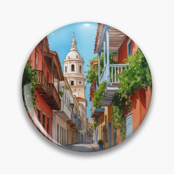 Item preview, Cartagena Colombia Watercolor designed and sold by Magnolia Valley Art.