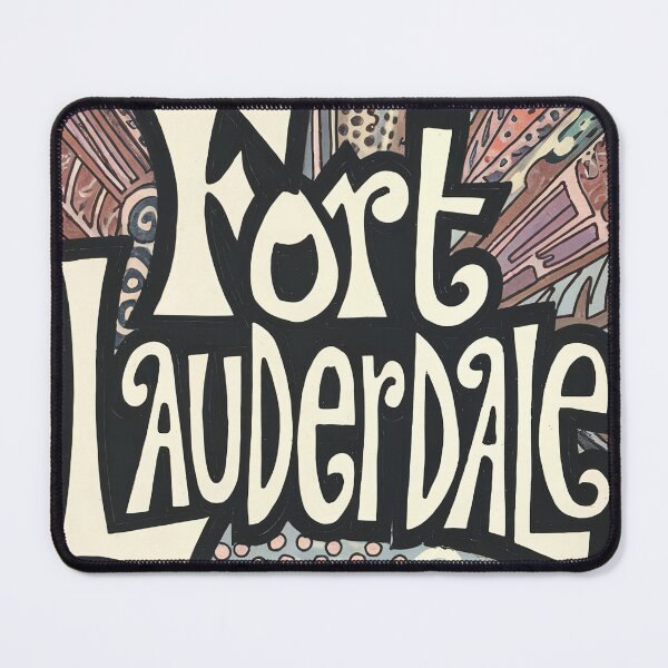 Item preview, Fort Lauderdale City Vintage Whimsical Retro Doodle Typography Art designed and sold by Witty Shirts.